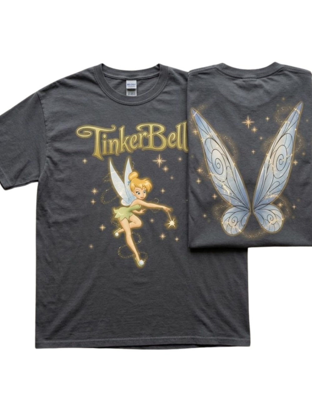 Gildan black Tinker Bell Y2K Graphic Tee